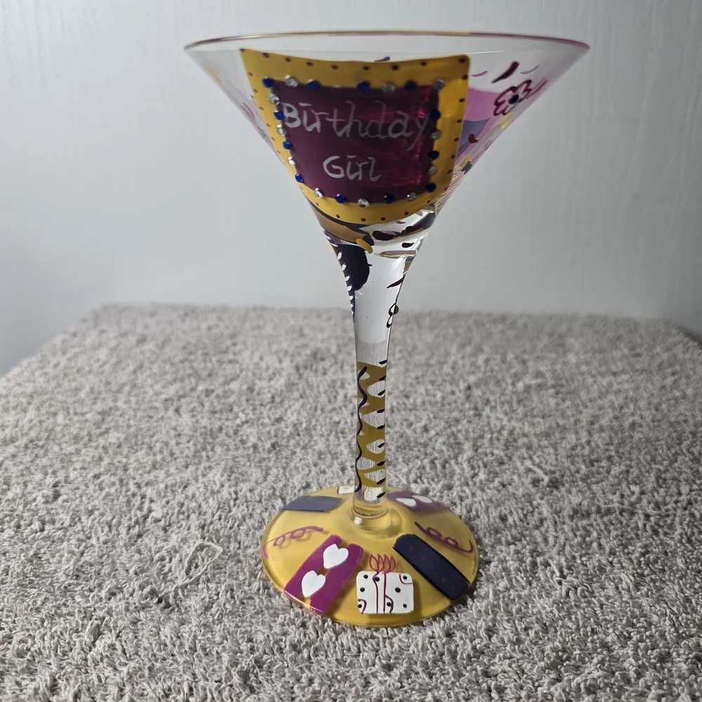 Lolita Happy Birthday Girl Martini Glass